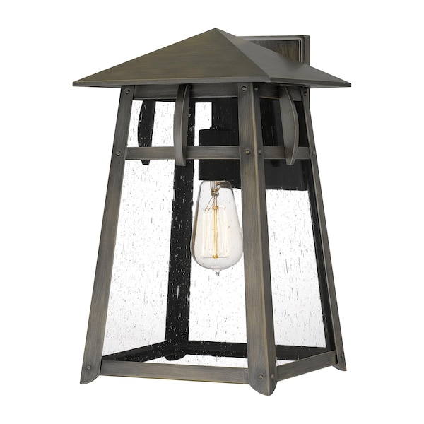 Quoizel Merle 1-Light Burnished Bronze Outdoor Wall Lantern MRL8409BBR - main